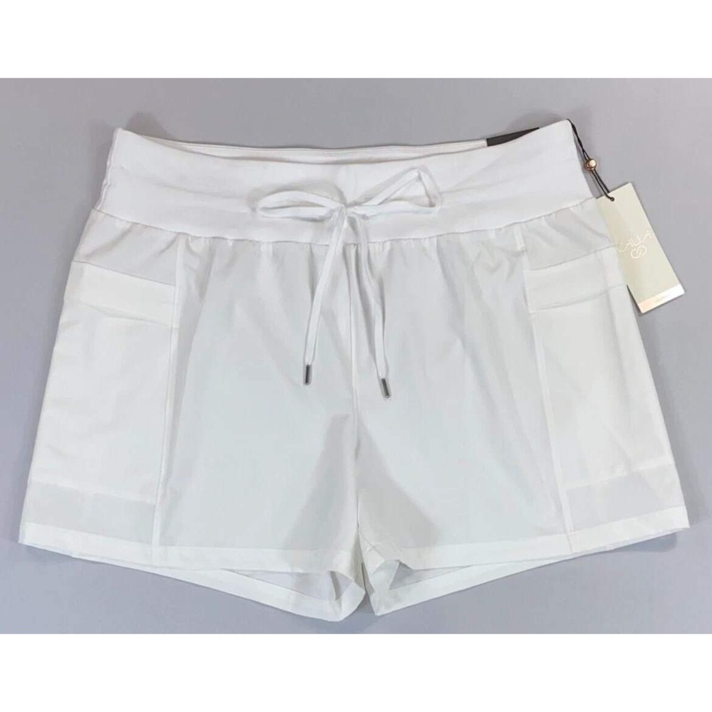 Calia White Drawstring Waist Athletic Shorts Women's Size‎ Small NWT